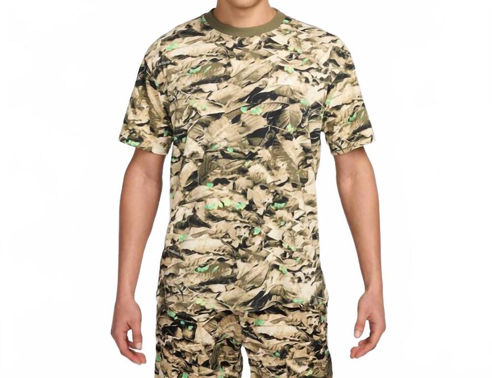 NEW NIKE dri-fit leafcutter t-shirt in medium olive